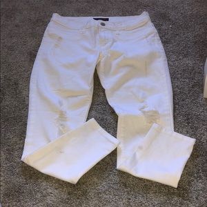 Banana Republic white ripped jeans
